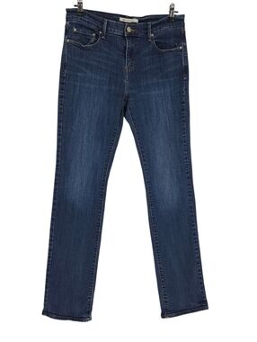 Levi's Levi 505 Straight Leg Jeans Mid Rise Dark Wash Denim 8